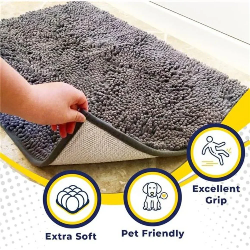 Super Absorbent Door Mat Indoor, Microfiber Quick Dry Chenille